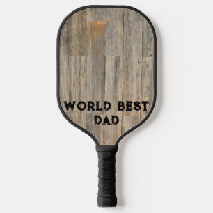 Palas De Pickleball Luz angustiada Placas de grano Rustic Wood