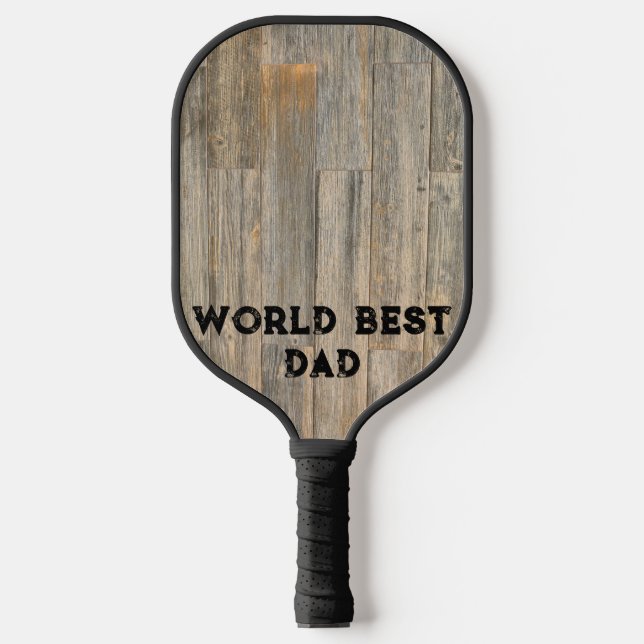 Palas De Pickleball Luz angustiada Placas de grano Rustic Wood (Anverso)