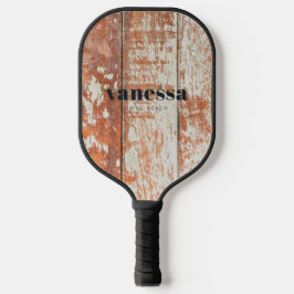 Palas De Pickleball Madera de granero desgastada nombre clásico modern