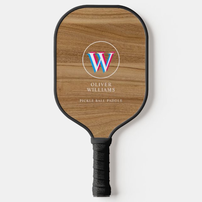 Palas De Pickleball Madera Rústica Tres Capas Inicial W  (Anverso)