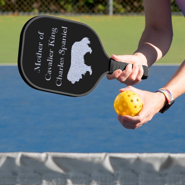 Palas De Pickleball Madre del Cavalier King Charles Spaniel Plateado (in situ)
