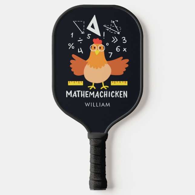 Palas De Pickleball Maestra divertida de Mathemachicken (Anverso)