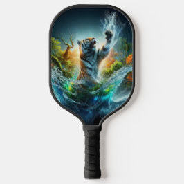 Palas De Pickleball Majestuoso Tigre Salpicadura Fantasía Vida Silvest