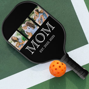 Palas De Pickleball Mamá Estableció 3 Fotos Negro Elegante