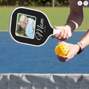 Palas De Pickleball Mamá Estableció Escritura Negra 2 Fotos