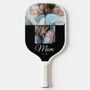 Palas De Pickleball *Mamá Estableció Escritura Negra 3 Foto Regalo Pic
