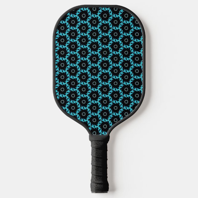 Palas De Pickleball Mandala azul eléctrica (Anverso)