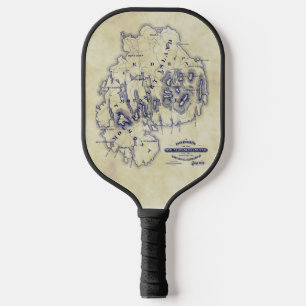 Palas De Pickleball Mapa antiguo de la isla Mount Desert MN con mancha