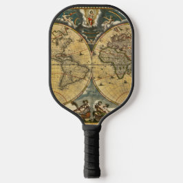 Palas De Pickleball Mapa Antiguo del Mundo Deteriorado #2