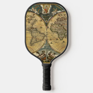 Palas De Pickleball Mapa Antiguo del Mundo Deteriorado #2