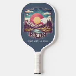 Palas De Pickleball Mapa de viajes retro del estado de Colorado
