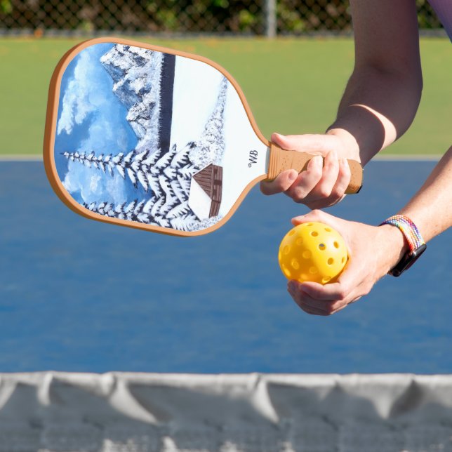 Palas De Pickleball Maravilla de Invierno con Texto (in situ)