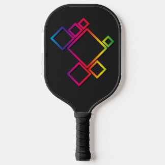 Palas De Pickleball Maravillosas y coloridas plazas en negro Nº 1