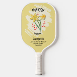 Palas De Pickleball MARCHA Cristiana Mes de Nacimiento Flor Daffodil