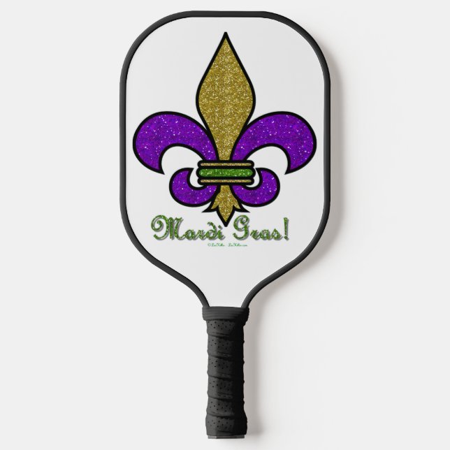 Palas De Pickleball Mardi Gras Fleur De Lis (Anverso)