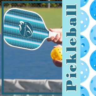 Palas De Pickleball Marina de las franjas azules del lago, Sky Blue, A