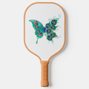 Palas De Pickleball Mariposa con plumas de pavo real verde