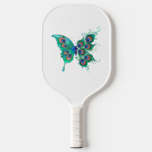 Palas De Pickleball Mariposa con plumas de pavo real verde