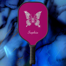 Palas De Pickleball Mariposa de diamante blanco, nombre del guión, Fuc
