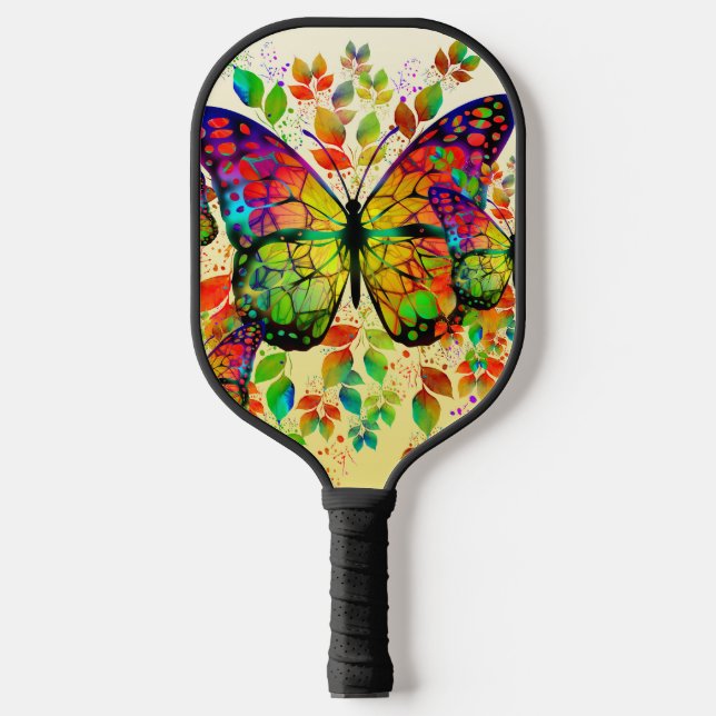 PALAS DE PICKLEBALL MARIPOSAS DE PRIMAVERA DE COLORIDO (Anverso)