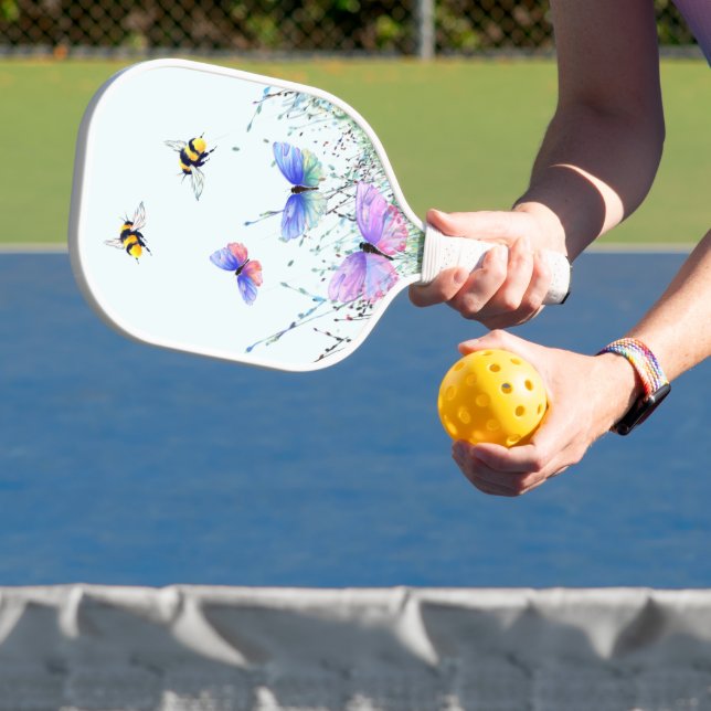 Palas De Pickleball Mariposas y abejas remo volando (in situ)