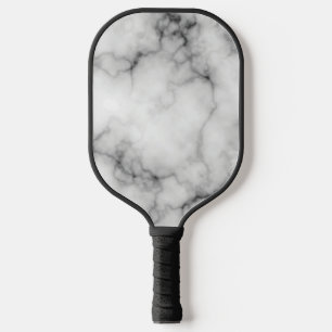 Palas De Pickleball Mármol blanco y negro simulados