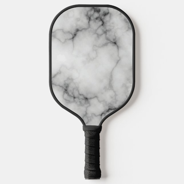 Palas De Pickleball Mármol blanco y negro simulados (Anverso)