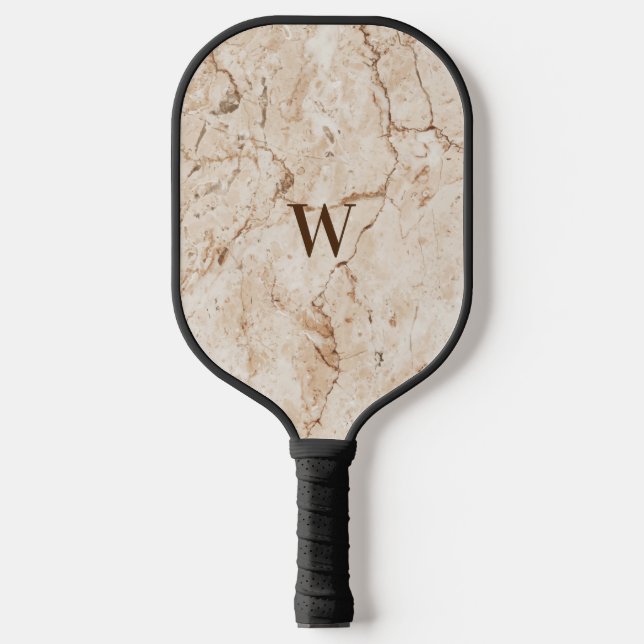 Palas De Pickleball Mármol marrón y beige (Anverso)