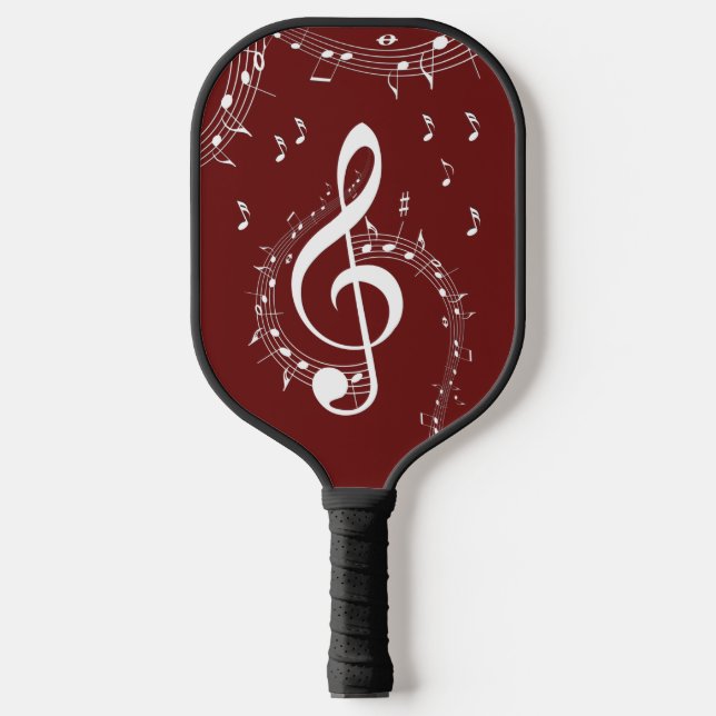 Palas De Pickleball Maroon de música Climactic G Clef (Anverso)