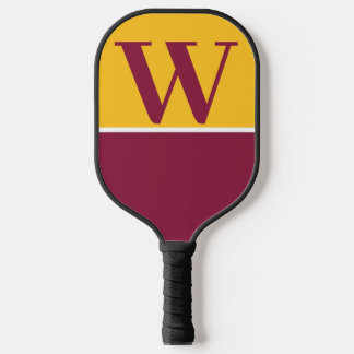 Palas De Pickleball Maroon & Gold 2 College Monograma Paddle de bolas 