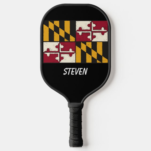 Palas De Pickleball Maryland State Flag Pickleball Paddle (Anverso)