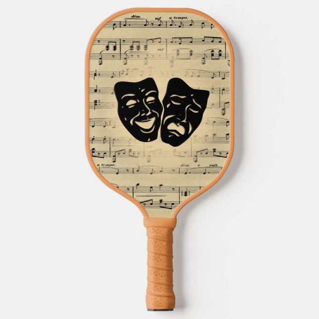 Palas De Pickleball Máscaras de teatro y música antigua (Anverso)