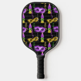 PALAS DE PICKLEBALL MÁSCARAS Y TAREAS DE PURPLE & GOLD MARDI GRAS