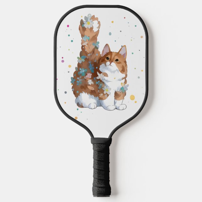 Palas De Pickleball Mascota de gato kitsch (Anverso)