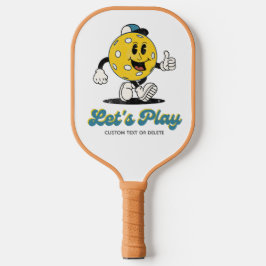 Palas De Pickleball Mascota Personalizado de bolas retro divertida per