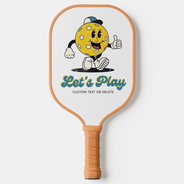 Palas De Pickleball Mascota Personalizado de bolas retro divertida per (Anverso)