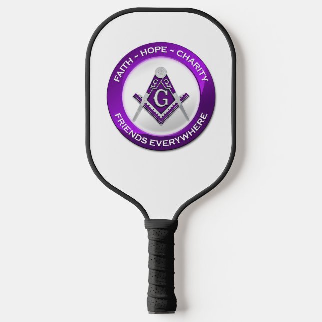 Palas De Pickleball Masonic Pickleball Paddle Purple (Anverso)