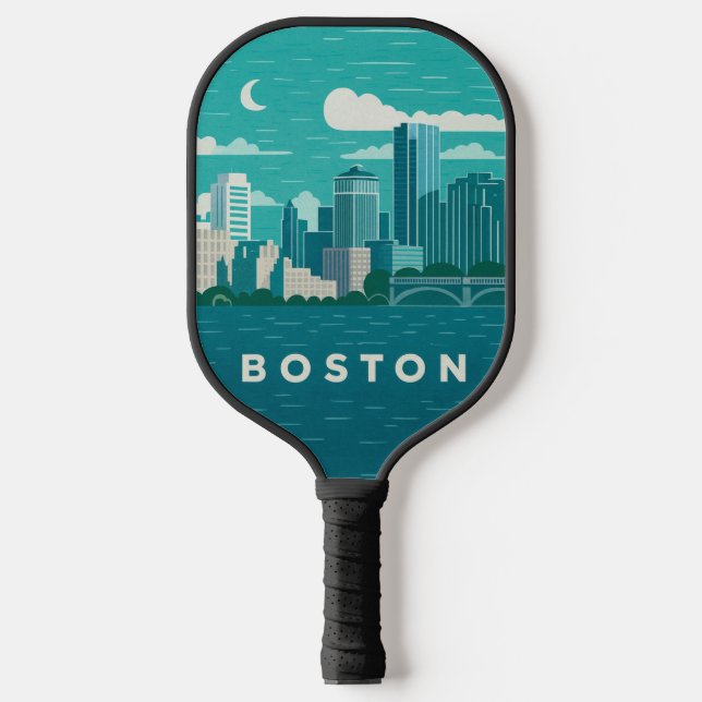 Palas De Pickleball Massachusetts Night Cityscape | Boston City (Anverso)