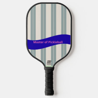 Palas De Pickleball Master of Pickleball Paddle – Blue Wave Stripe