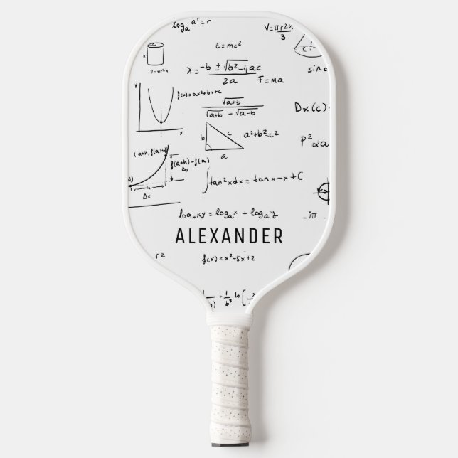 Palas De Pickleball Matemáticas Ciencia Blanco Negro (Anverso)