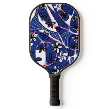 Maximalist Floral Neuro Art - Blue Pink White 