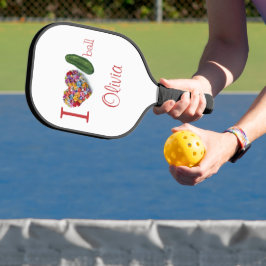 Palas De Pickleball Me encanta la pelota personalizada