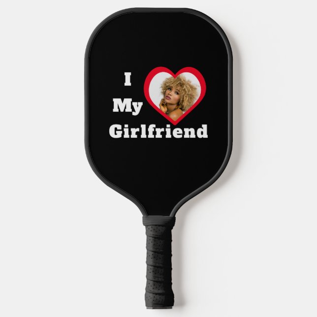 Palas De Pickleball Me encanta mi novia Bae foto Personalizado persona (Anverso)
