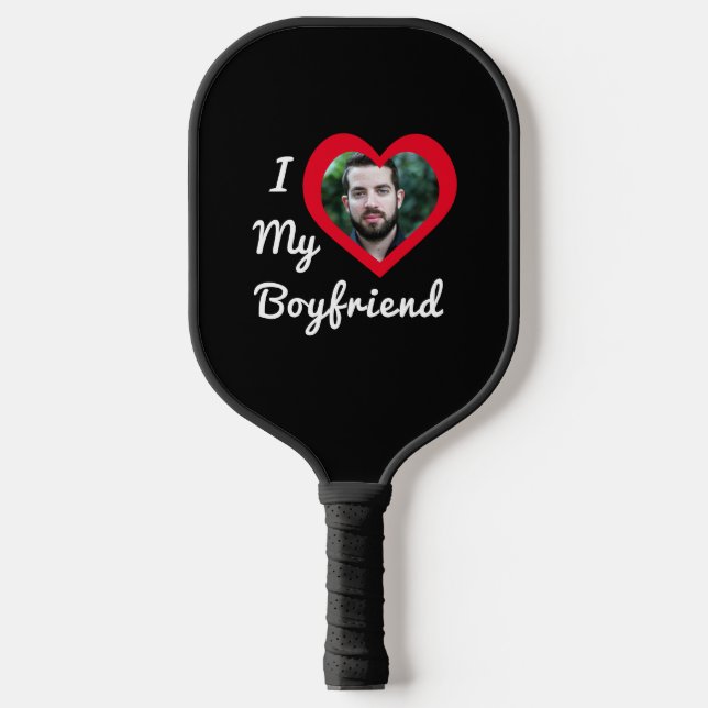 Palas De Pickleball Me encanta mi novio Bae foto Personalizado persona (Anverso)