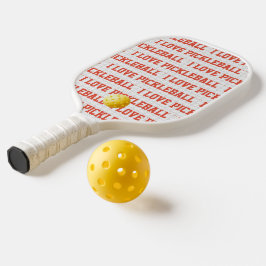 Palas De Pickleball ME ENCANTA PICKLEBALL Sports Fun Yellow Ball Net T
