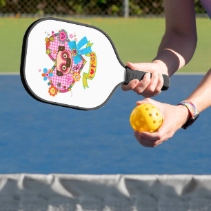 Palas De Pickleball ¡Me Encantan Los Pugs! Quebrada de bolas de pólvor