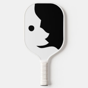 Palas De Pickleball Media luna blanca negra 4Al