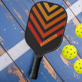 Palas De Pickleball Medianoche Sunset Nostalgage Vintage Chevron Nombr