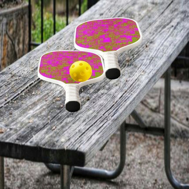 Palas De Pickleball Medley de color (Color Medley is a good name for this vivid pattern of colors!)