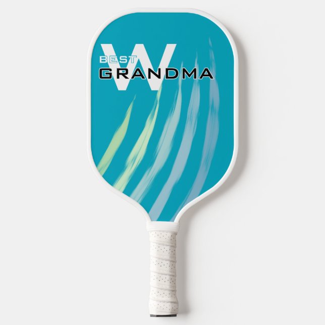 Palas De Pickleball Mejor Abuela Ciana con iniciales monogramadas (Anverso)